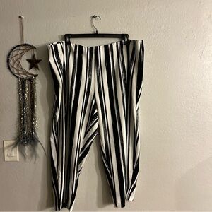Dennis basso Striped Black and White Women's Pants sz 3X